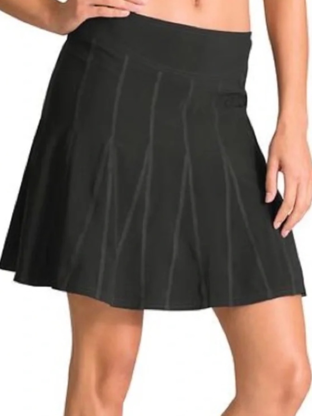 Athleta Wear About Skort Black Pleated Athletic Golf Tennis Skirt Size 4